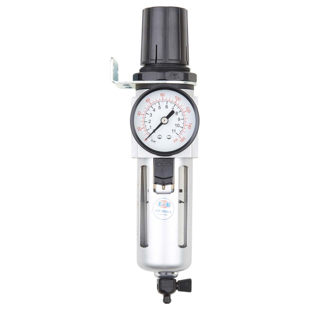 Druckluft-Filtereinheit 3/8" mit Manometer