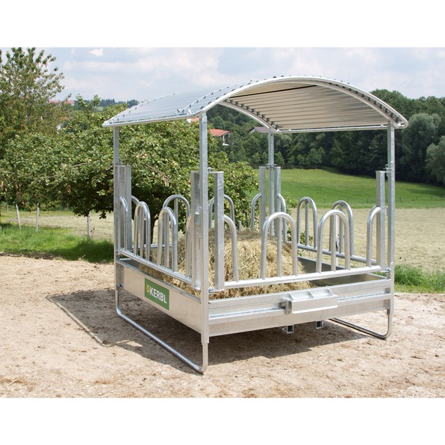 Viereckraufe mit Palisadenfressgitter