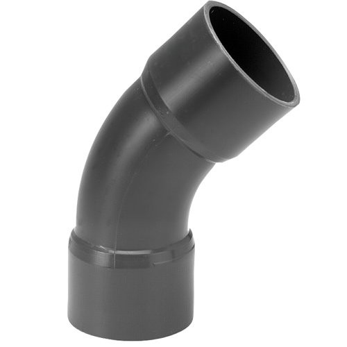 PVC-U Bogen 45° mit Muffe