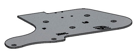 Halteblech für Manometer und Dreiwegehahn