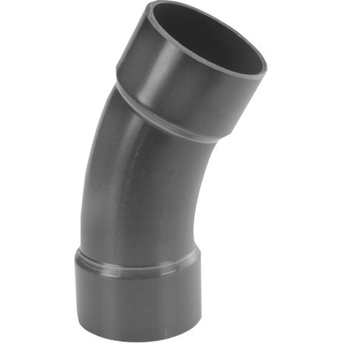PVC-U Bogen 22,5° mit Muffe