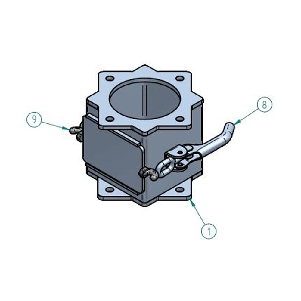 Ansaugklappe für Turbopumpstaion