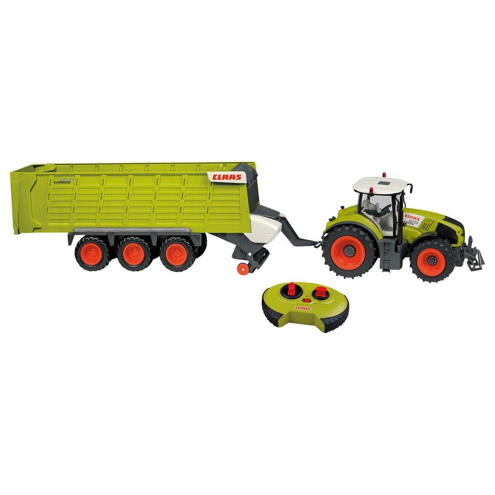 Spielzeug Claas Traktor Axion 870 R/C+Anhänger Cargos 9600