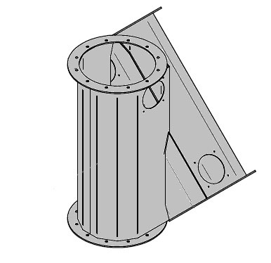 Übergabeknoten 45°