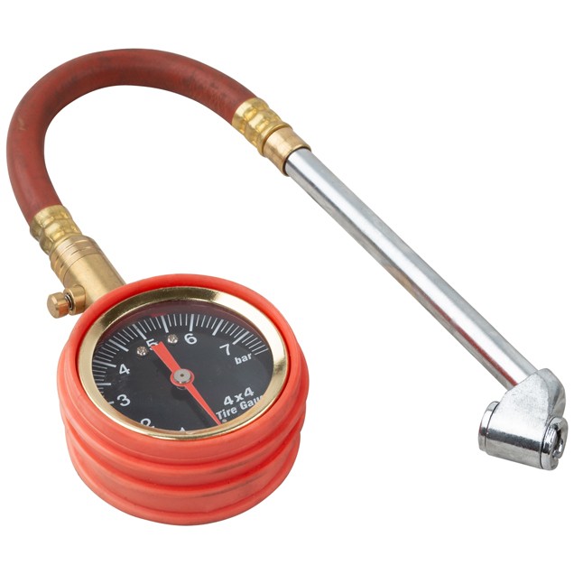 Reifendruckanzeige mit Manometer und Schnellkupplung