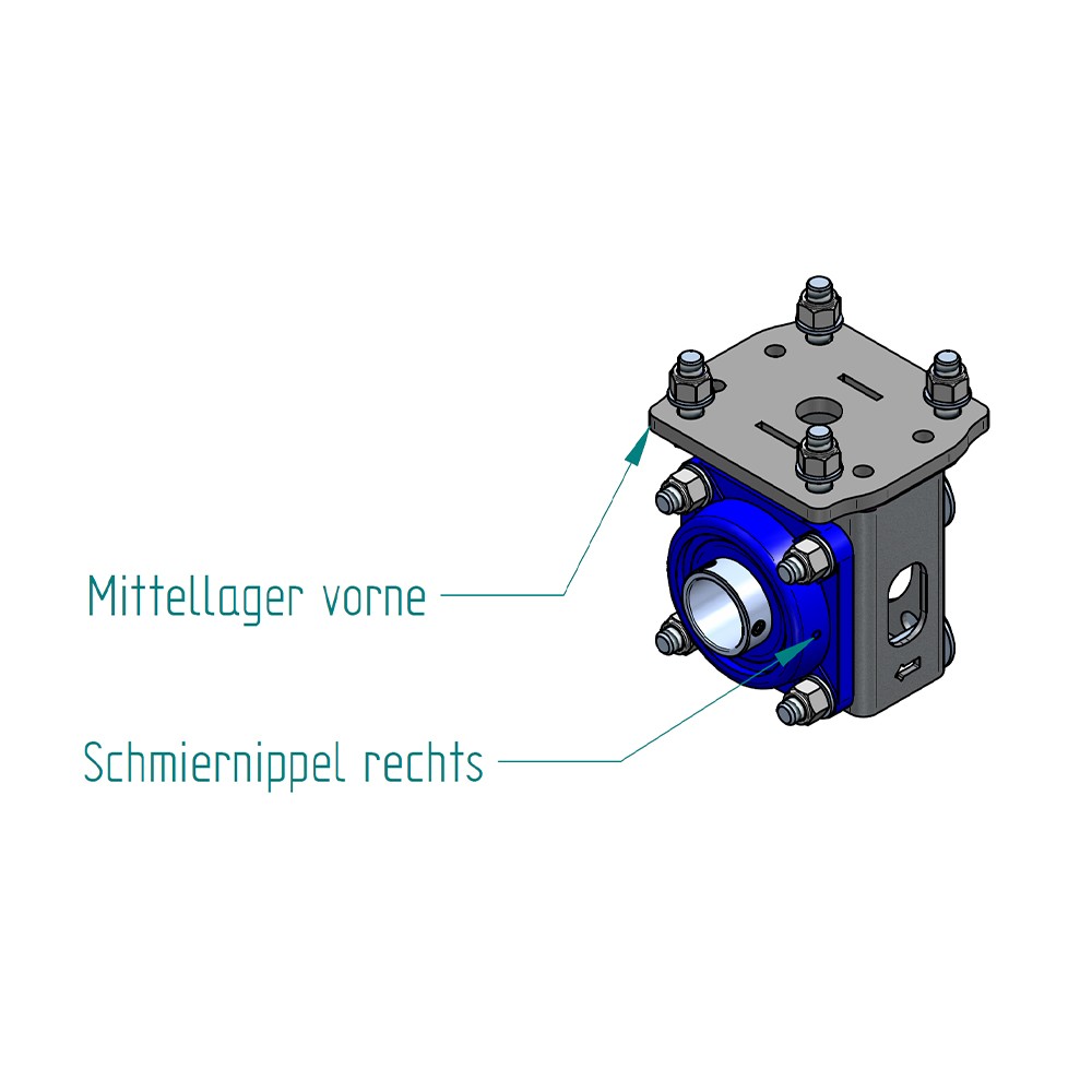 Mittellagerhalter für ASW-Zapfwellendurchtrieb / komplett