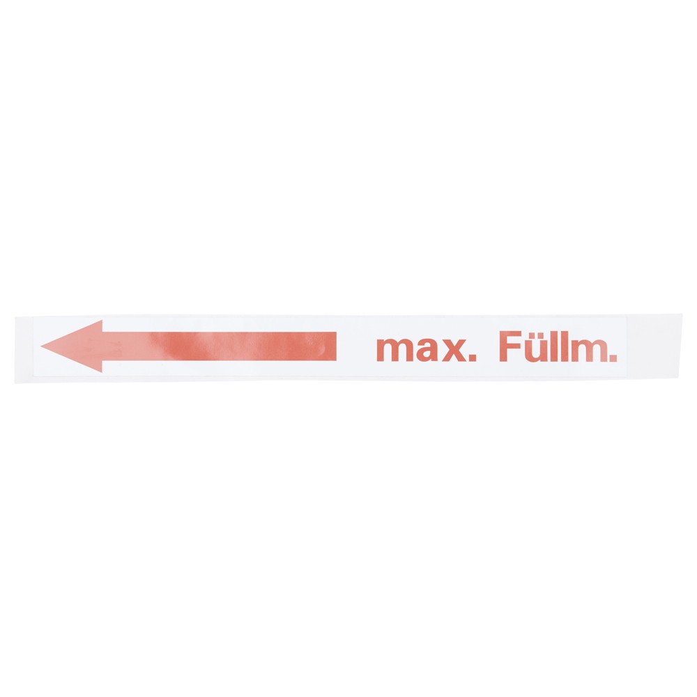 Aufkleber für Mischer "max. Füllmenge"