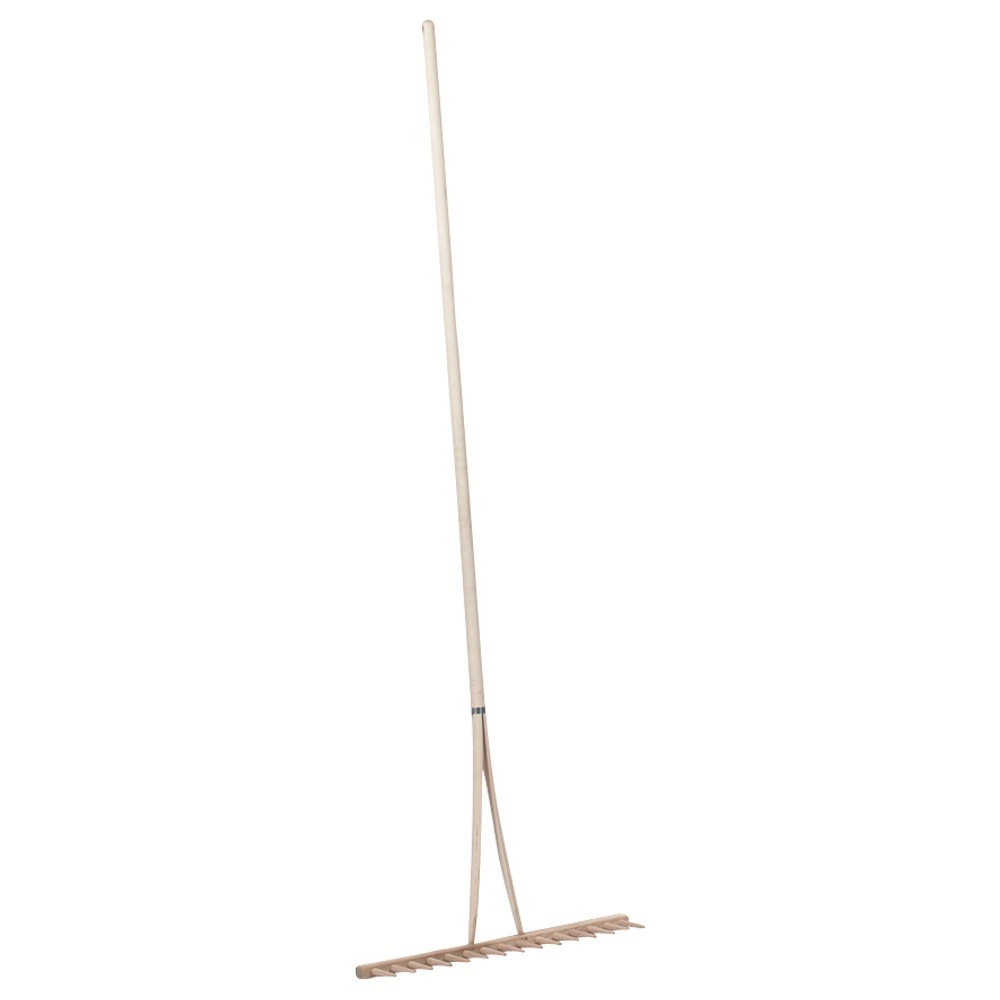 Holzrechen mit Holzstiel