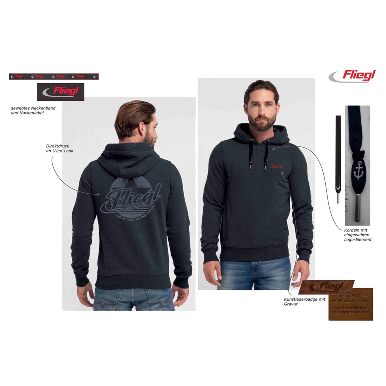 Fashion - Sweatshirtpullover / Hoody mit Kapuze