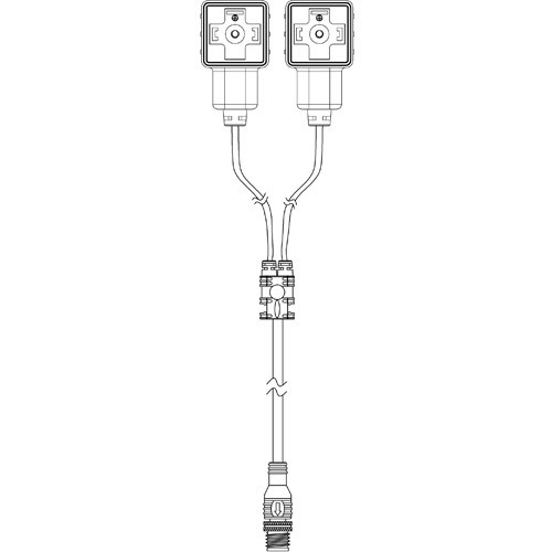 Kabel von M12 auf Magnetventilstecker