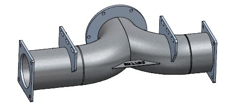 Flansch-T-Stück (Ansaug) für Alpha-Line Tridem/Turbobefüller