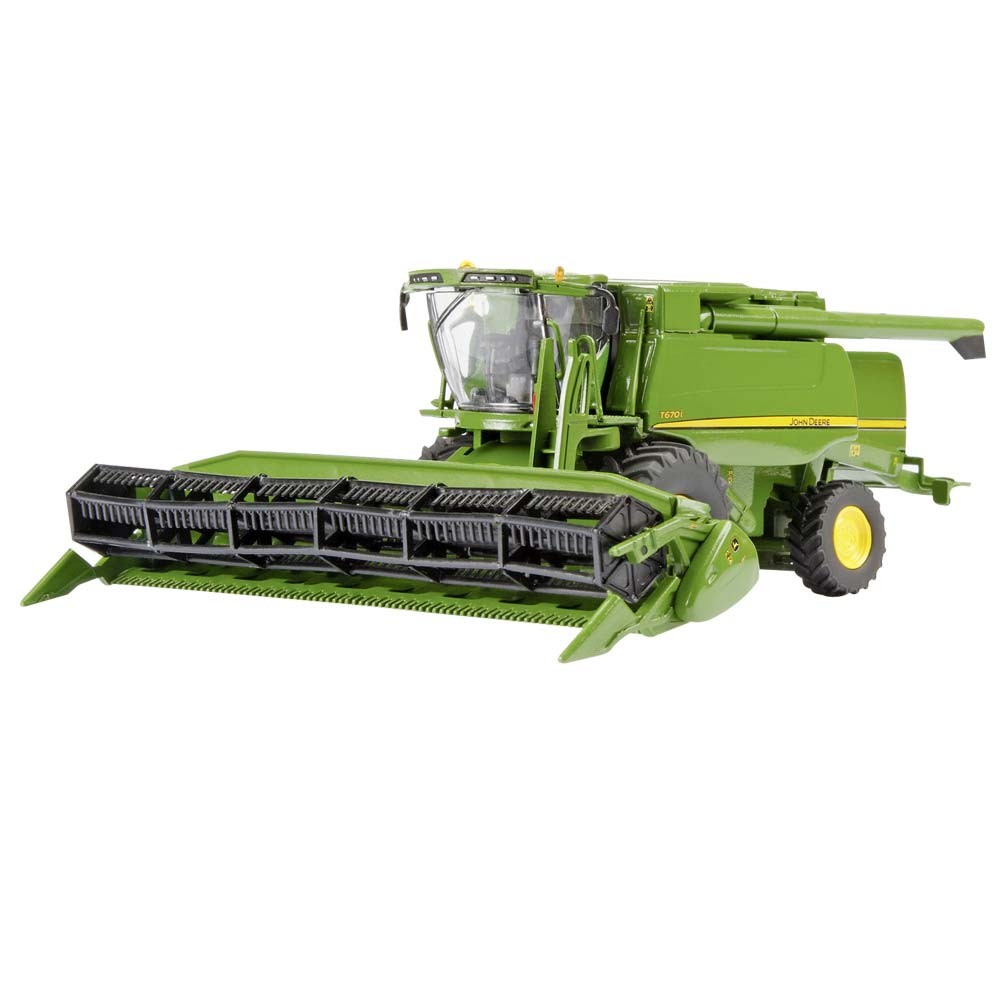 Modell John Deere T670 Mähdrescher mit Schneidwerk 630R und Anhänger