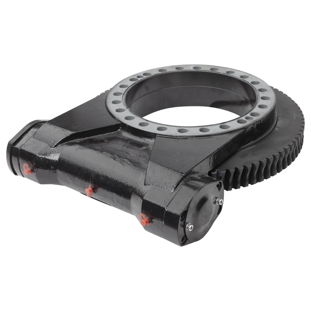 Zahnkranz/Drehkranz mit Schneckenverzahnung - hydraulisch