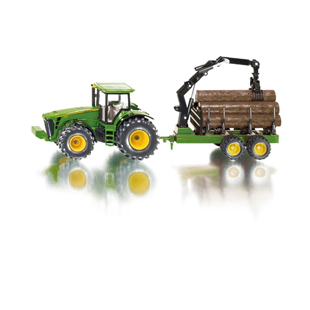 Spielzeug John Deere 8430 mit Forstanhänger