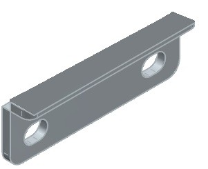 Winkelblech für mechanischer Achsverschiebung (Fahrwerk)
