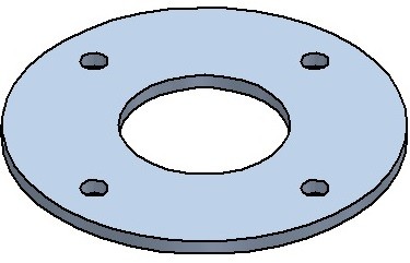 Scheibe / Flansch rund (lose) / für Adapterstück