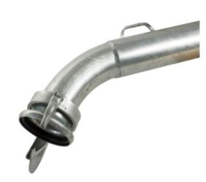Saugrohr mit Bogen 45° und M-Teil (Becher) - Perrot-System