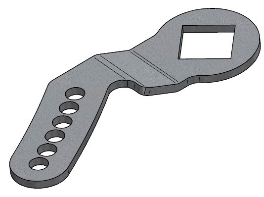 Hebel für Dreiwegegußschieber 8"